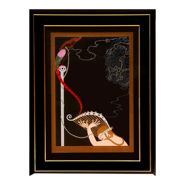 1980s Erté, "Enchanted Melody", Art Deco Screenprint For Sale