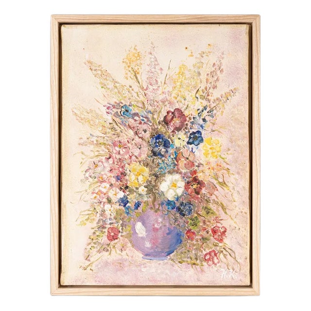 Bouquet, 1920s, Oil on Canvas, Framed For Sale