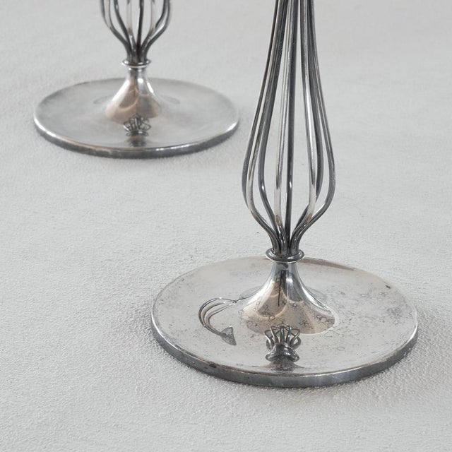 Silver-Plated Candleholders by Gustav Beran for Van Kempen & Begeer 1960s, Set of 2 For Sale - Image 7 of 10