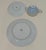 Ceramic 1950s Art Deco Rosenthal Germany Blue Edge Gold Trim Cup, Saucer ,Plate Marked - 3 pcs For Sale - Image 7 of 8