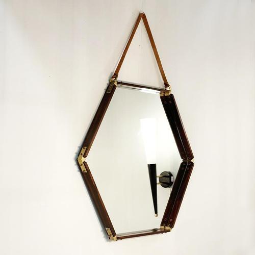 Hexagonal Mirror, Italy, 1960s For Sale - Image 4 of 11