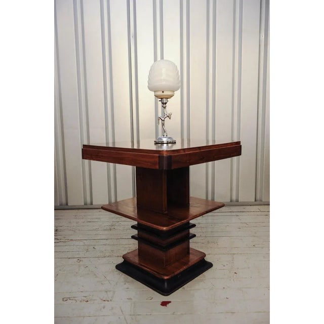 Art Deco Chrome Plated Sculptural Table Lamp, 1930s For Sale - Image 3 of 5