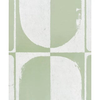 Sample - Schumacher x Backdrop The Cloisters Panel Set in Soft Green For Sale