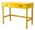 Vintage Hollywood Regency Yellow Campaign Writing Desk For Sale