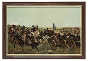 The French-Prussian War - Oil on Canvas by Raoul Arus - Late 19th Century Late 19th Century