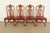 An outstanding set of four antique Georgian, Chippendale, or Queen Anne style dining chairs By Berkey & Gay USA, Circa...