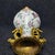 Bronze Vintage Gilt Bronze Mounted Porcelain Vase - Famille Rose Floral Motif For Sale - Image 8 of 9