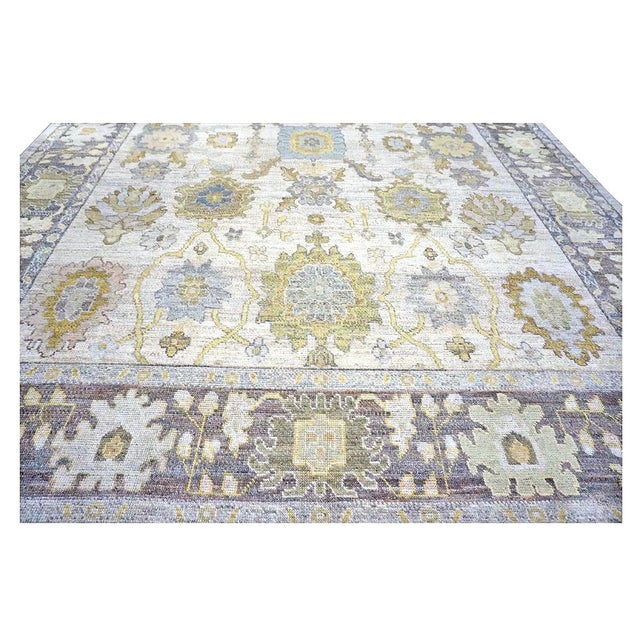 21st Century Turkish Oushak 10X14 Ash Brown, Buff & Khaki Handmade Area Rug #1144080 For Sale - Image 10 of 15