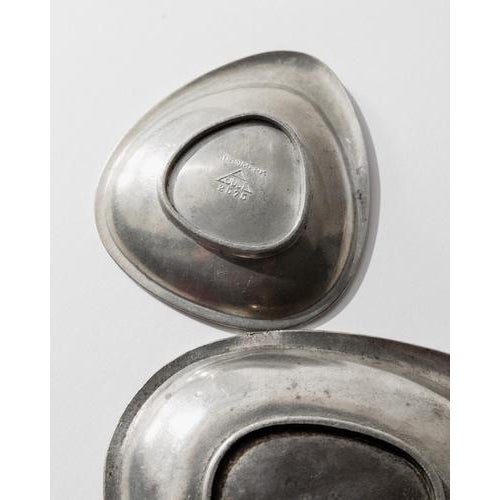 Vintage Pewter Bowls from Just Denmark, 1960s, Set of 3 For Sale - Image 6 of 11