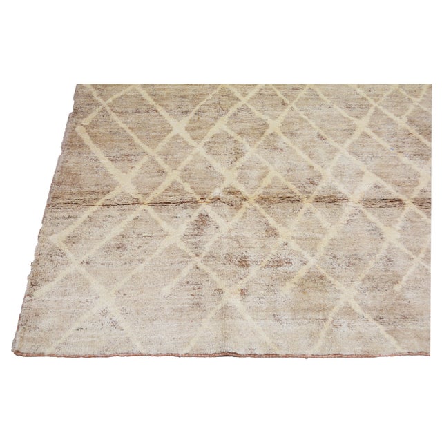 Moroccan Hand Knotted Rug With Soft Texture,5'8"x9' For Sale - Image 4 of 5