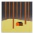 Cabin in September - Minimalist Figurative Landscape Original Artwork by Mike Gough For Sale