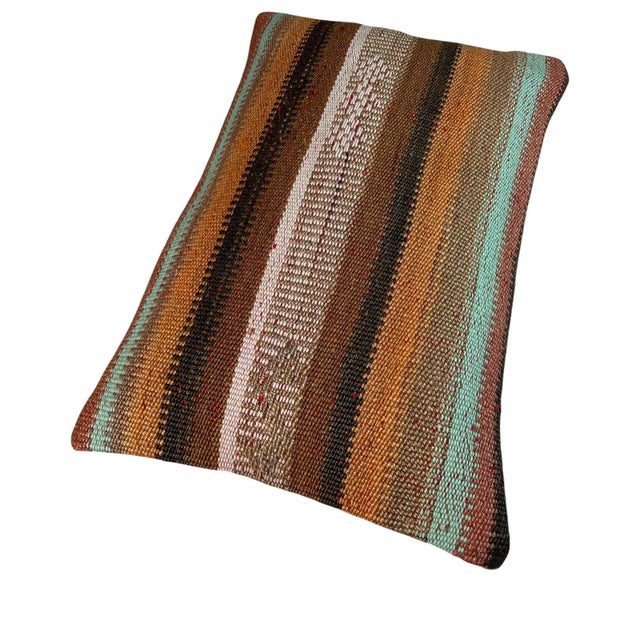 Textile Large Turkish Handmade Kilim Cushion Cover For Sale - Image 7 of 11