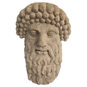 Greek God Face in Terracotta, 1950s