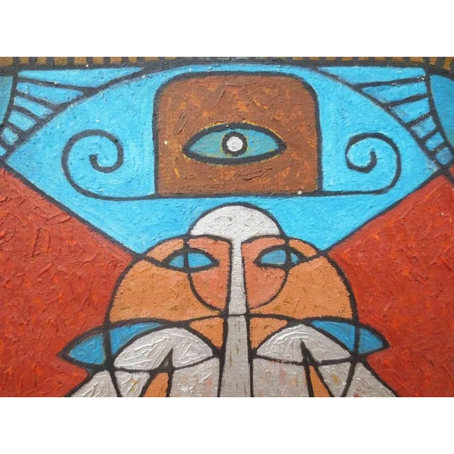 1990s Salvatore Travascio, Extrasensory Perceptions, Oil on Canvas, 1995 For Sale - Image 5 of 6