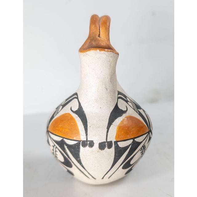 Tribal Mid-Century Southwest Native American Indian Acoma Polychrome Wedding Vase For Sale - Image 3 of 10