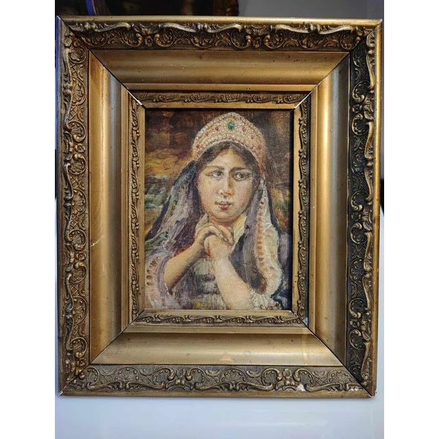 Ukrainian Girl, 1910, Oil on Panel, Framed For Sale - Image 11 of 12
