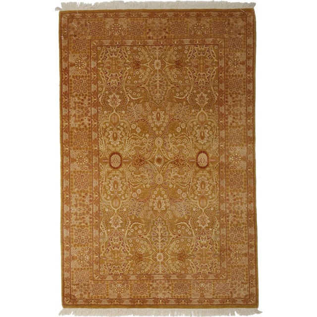 Green Mogul, One-of-a-Kind Hand-Knotted Area Rug in Green, 4' 2" x 6' 4" For Sale - Image 8 of 8