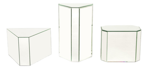 Modern Mirrored Pedestal Tables, 3