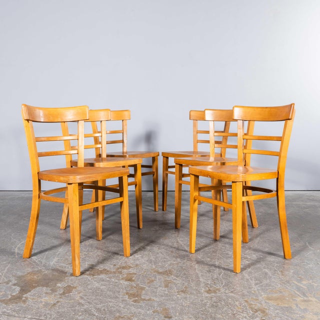 Vintage Beech Dining Chairs, 1960s, Set of 4 For Sale - Image 3 of 13