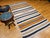 American Vintage American Southwestern Serape Kilim, Handwoven Stripe Pattern, Ivory & Tan, 5x8 For Sale - Image 3 of 18
