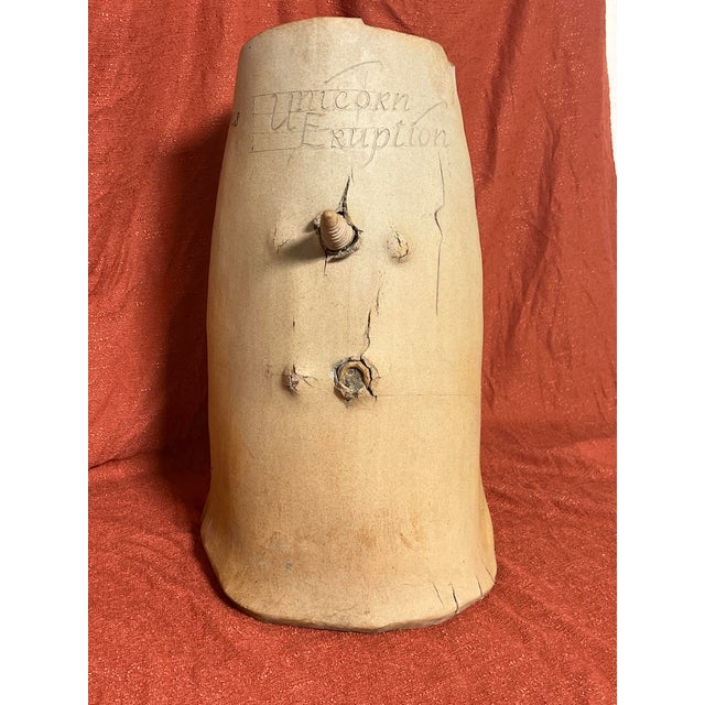 Mid-Century Modern C. 1970s Unique Studio Pottery Gender Fluid Themed Vessel "Unicorn Eruption" For Sale - Image 3 of 8