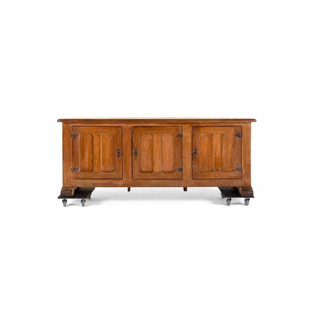 Mid-Century Modern French Sideboard in Oak For Sale - Image 14 of 14