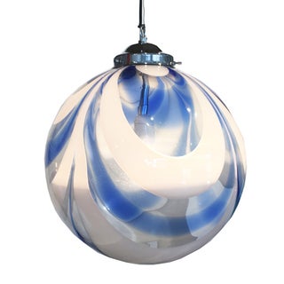 Blue Mid-Century Murano Pendant Light For Sale
