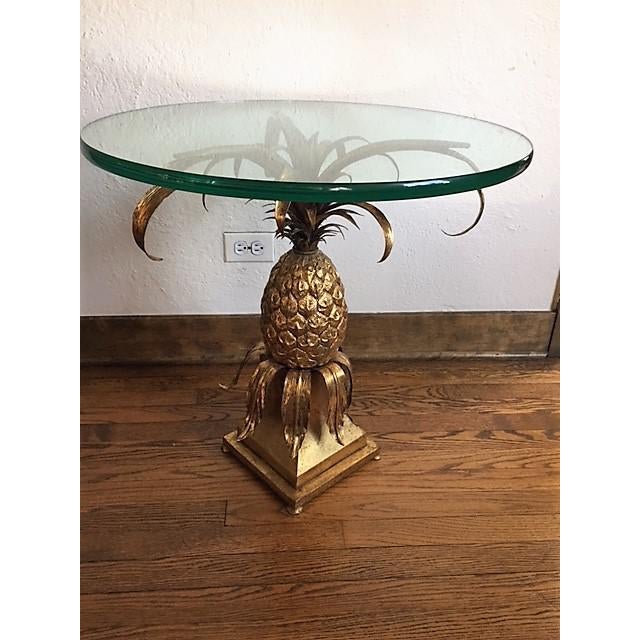 Italian Gilt Tole Pineapple Table Chairish