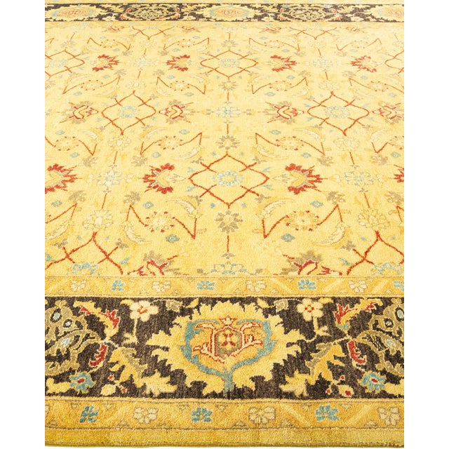 Solo Rugs Eclectic, One-of-a-Kind Hand-Knotted Area Rug - Green, 8' 4" x 10' 1" For Sale - Image 4 of 8