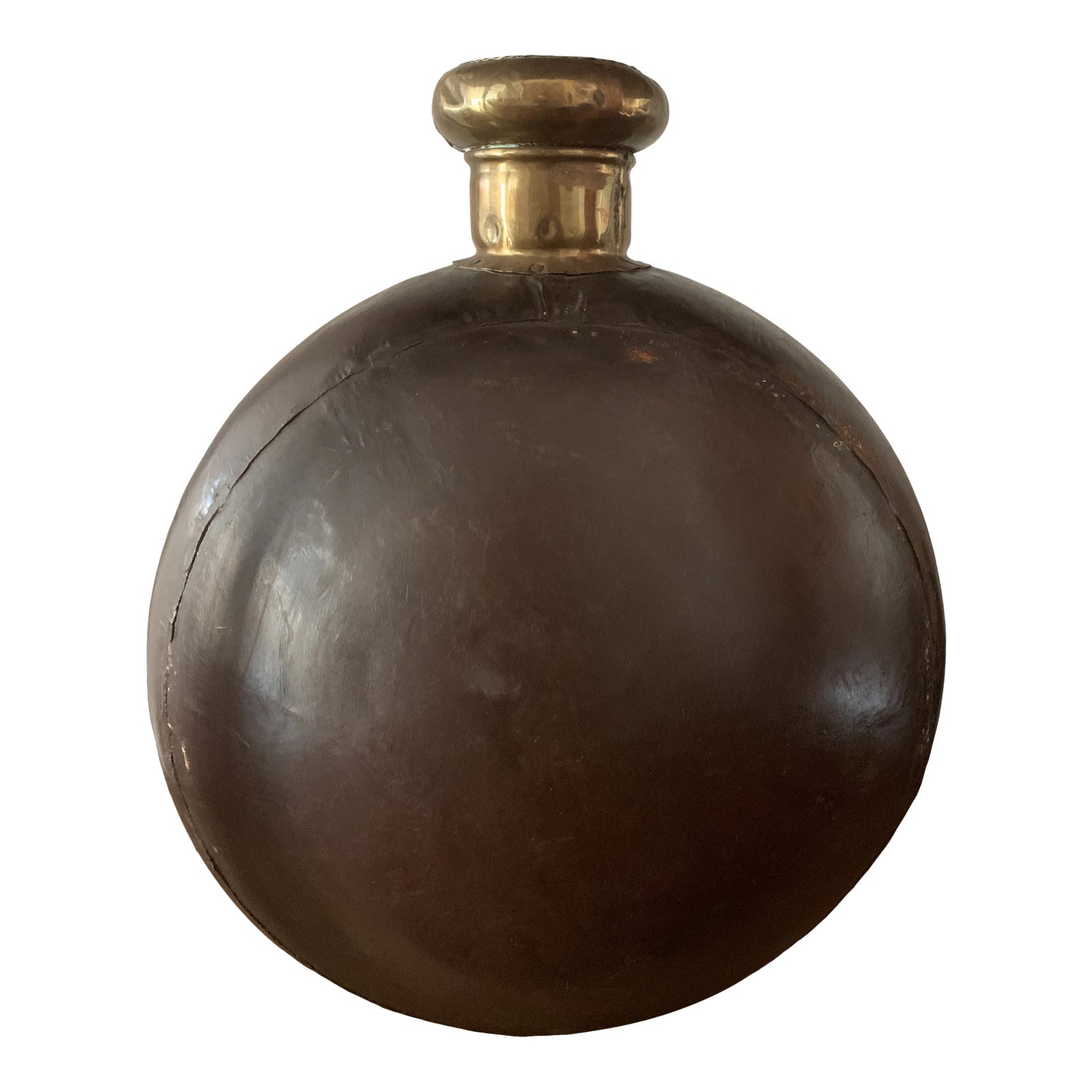 Antique Rounded Tin Vessel Chairish