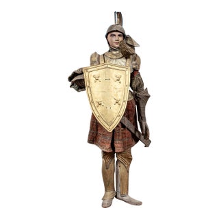 Early 19th Century Italian Knight in Armor Form Marionette For Sale