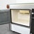 Metal Mid Century Modern Bar Cabinet Mirrored 1970s Fridge Italy Willy Rizzo Suede MCM For Sale - Image 7 of 10