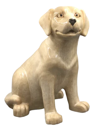 Ceramic Golden Labrador Puppy Figurine, 1980s
