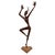 Sculpture Dancer in Carved Wood & Brass from Hagenauer, Austria, 1950s For Sale - Image 8 of 8