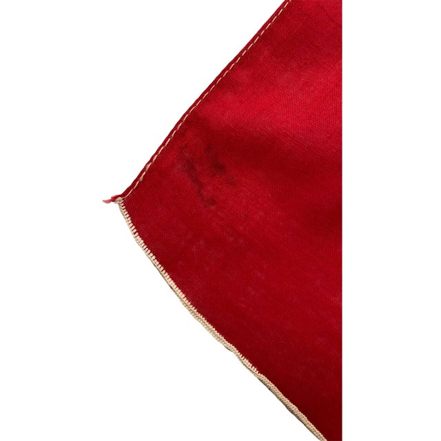 Red Lipstick Towel, Embroidered With Penguin, 1940s For Sale - Image 4 of 5