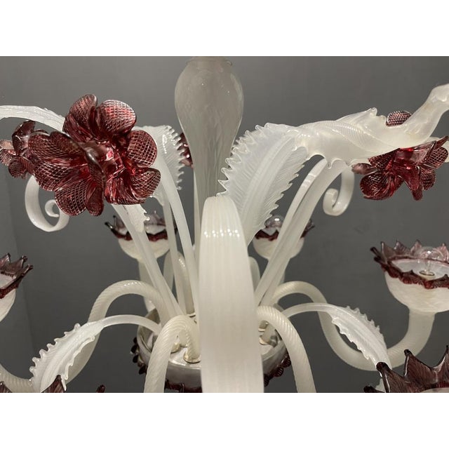Large Venetian Glass Chandelier, 1970s For Sale - Image 11 of 14