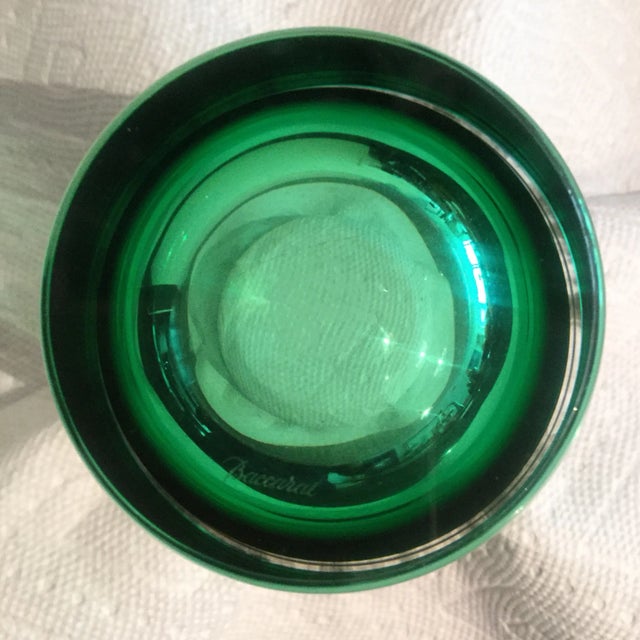 French 2000s Baccarat Large Green Mosaique Tumbler For Sale - Image 3 of 5