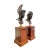 A stunning pair of bronze busts on wooden bases veneered with Cuban mahogany. Great condition, beautiful patina.
