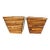 Vintage Stacked Bamboo Reed Tapered Square Cachepots — A Pair For Sale
