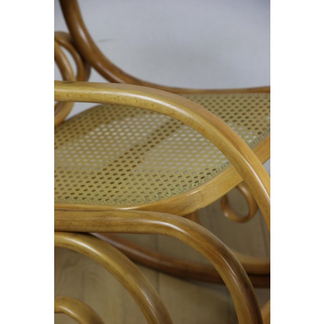 Rocking Chair on Runners in Light Beech Wood, 1970s For Sale - Image 9 of 10