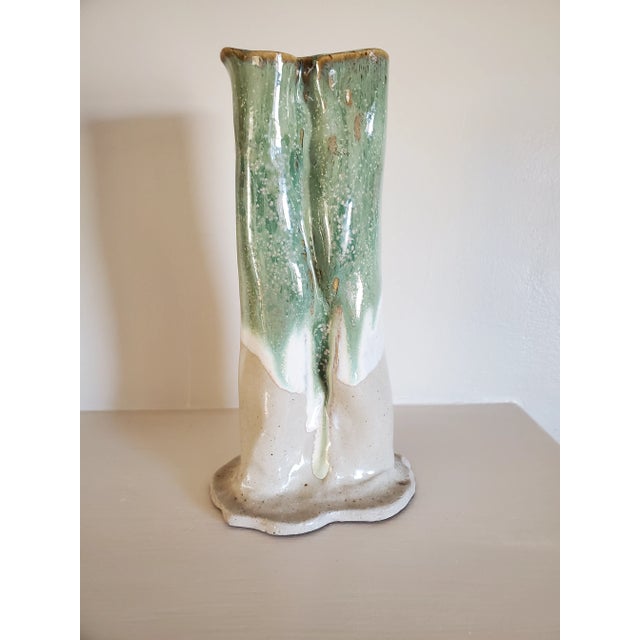 Vintage 1960s Abstract Glazed Ceramic Vase For Sale In Monterey, CA - Image 6 of 6