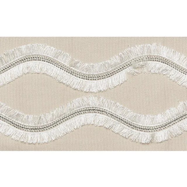 A double dose of fun and flair, this tape features a pair of embroidered ogee stripes made all the more enchanting by fil...