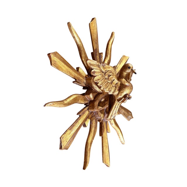 Religious European Wooden Dove Sunburst the Holy Spirit 15.25" Diameter For Sale - Image 3 of 8