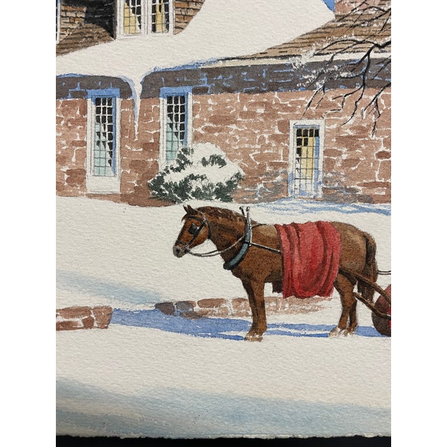 Traditional 1978 Percy Roy Wilson Trestler House Watercolor For Sale - Image 3 of 7