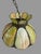 Vintage Green, Lotus, Slag Glass Hanging Lamp Light Fixture For Sale - Image 9 of 12