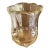 Vintage Murano Style Glass Gold Flake Drooping Glass Vase For Sale