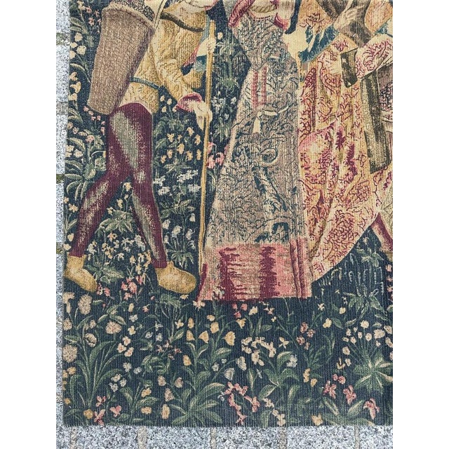 Vintage French Hand Printed Tapestry Vendanges Museum Design, 1960s For Sale - Image 9 of 18