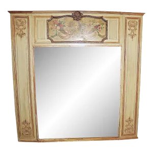 Monumental French Louis XVI Trumeau Mirror, 19th Century With Bacchus