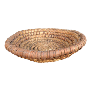 A Large Antique Woven Rye-Straw Bowl, Circa 1900