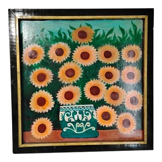 Contemporary Lorenzo Scott titled "Sunflowers" For Sale